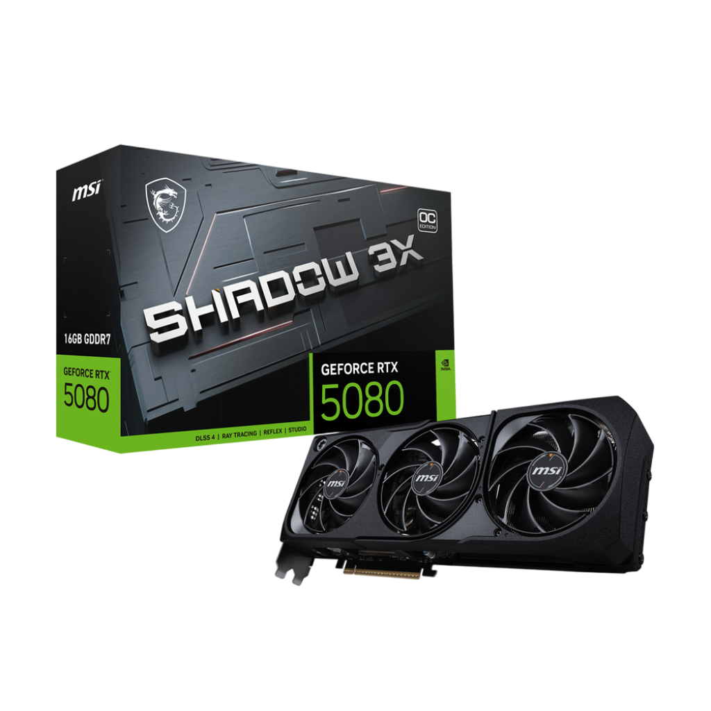 Видеокарта MSI GeForce RTX 5080 16G SHADOW 3X OC
