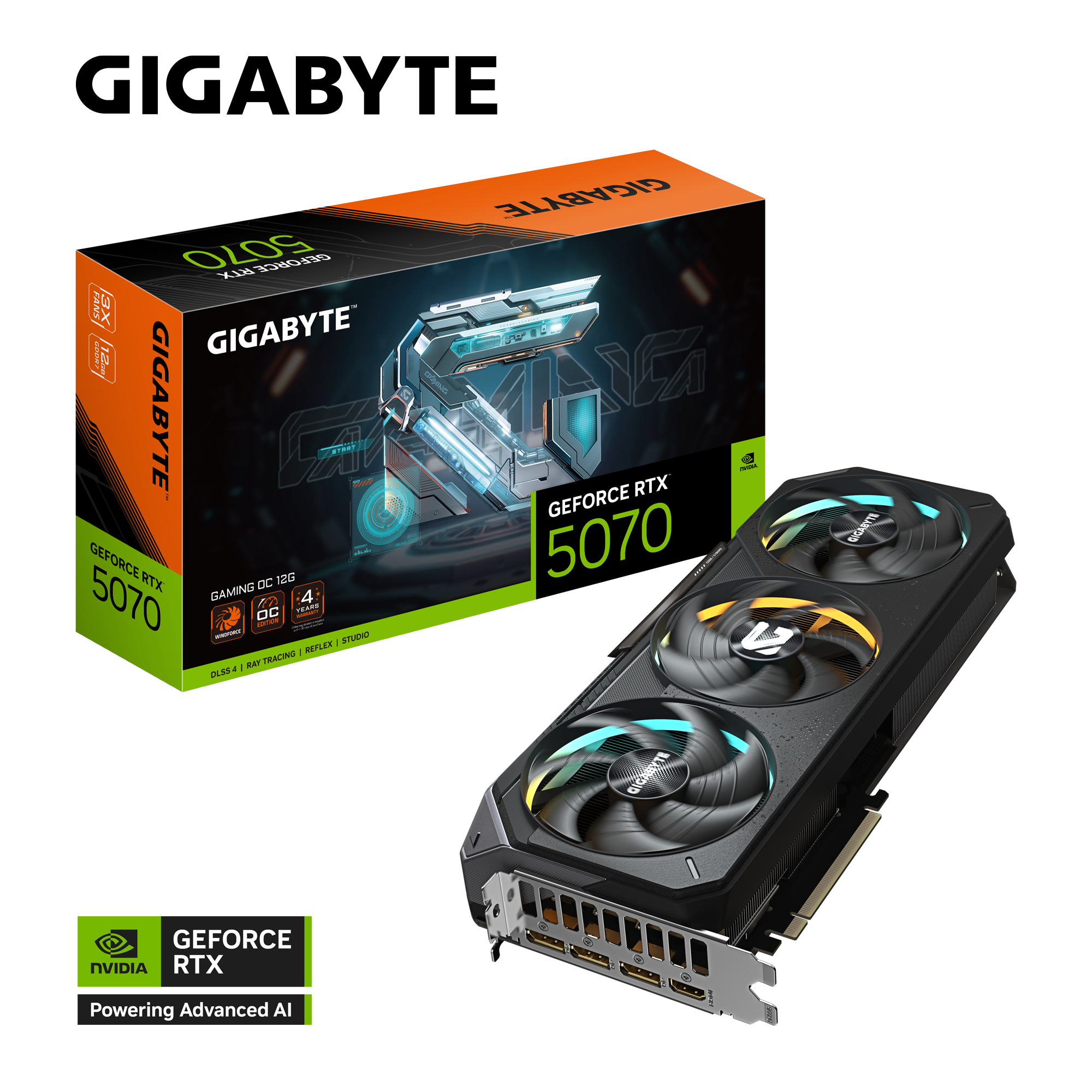 Видеокарта GIGABYTE GV-N5070GAMING OC-12GD