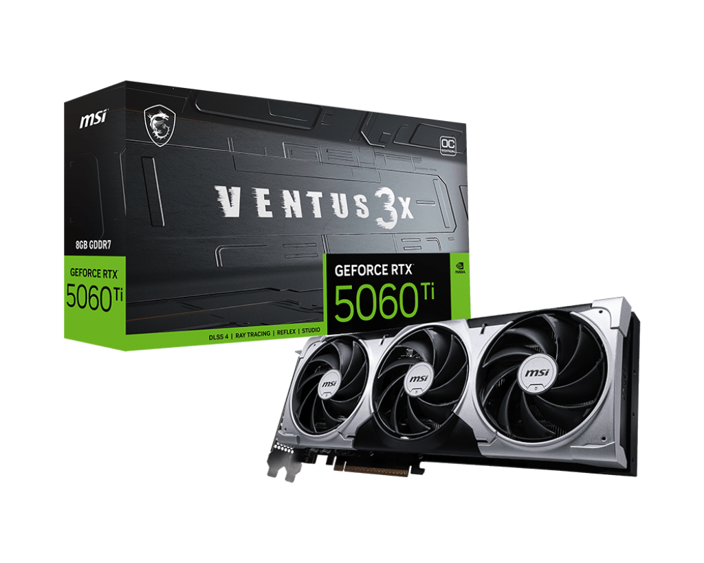 Видеокарта MSI GeForce RTX 5060 Ti 8G VENTUS 3X OC